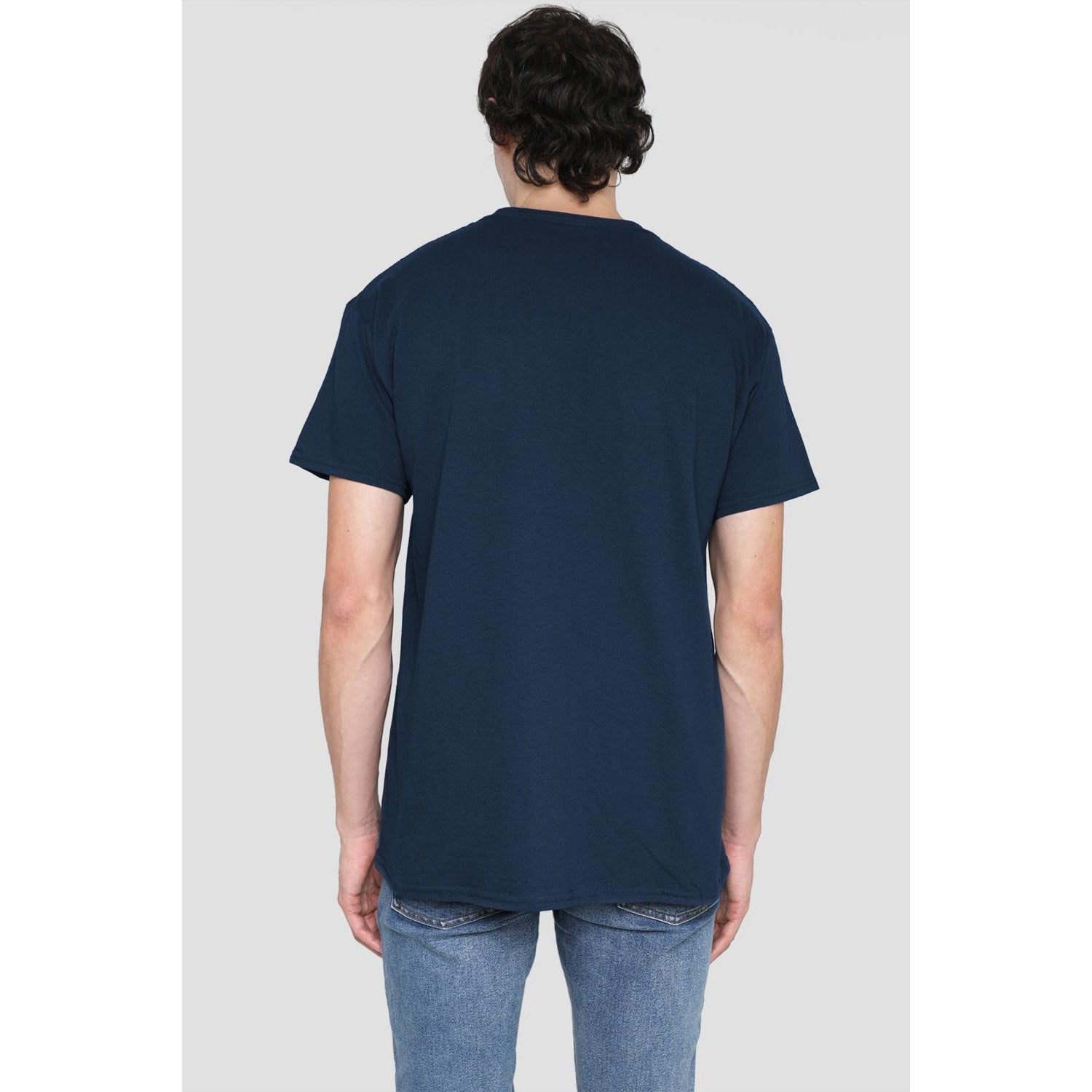 Navy - Side - Lilo & Stitch Mens Merry Stitchmas T-Shirt