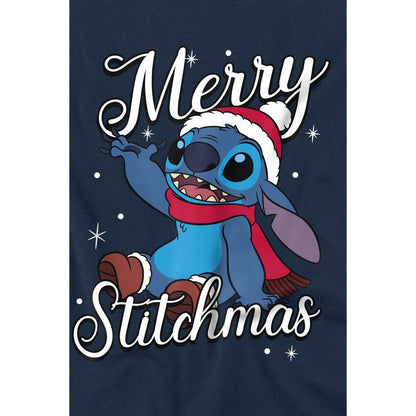 Navy - Lifestyle - Lilo & Stitch Mens Merry Stitchmas T-Shirt