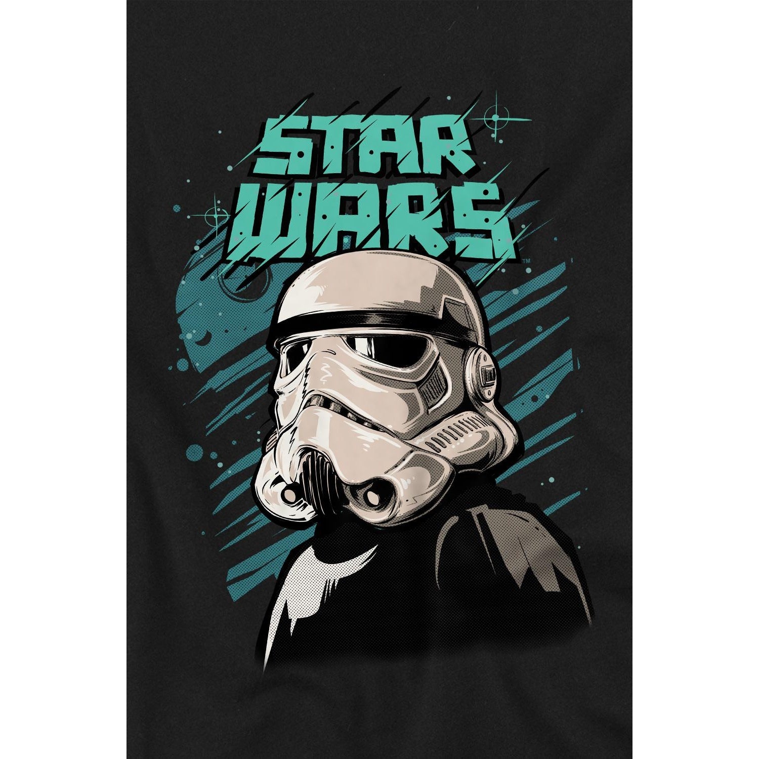 Black - Back - Star Wars Childrens-Kids Street Glare Stormtrooper T-Shirt