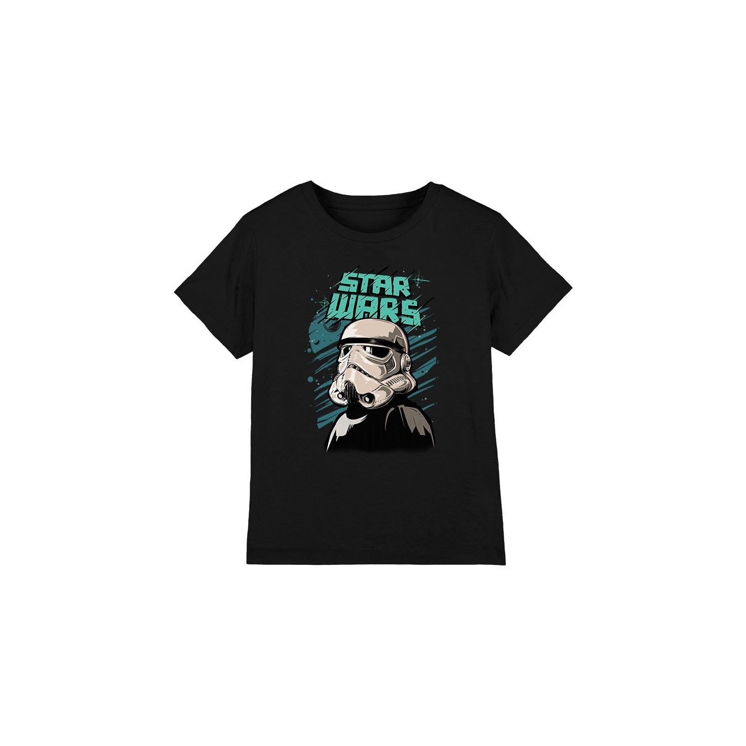 Black - Front - Star Wars Childrens-Kids Street Glare Stormtrooper T-Shirt