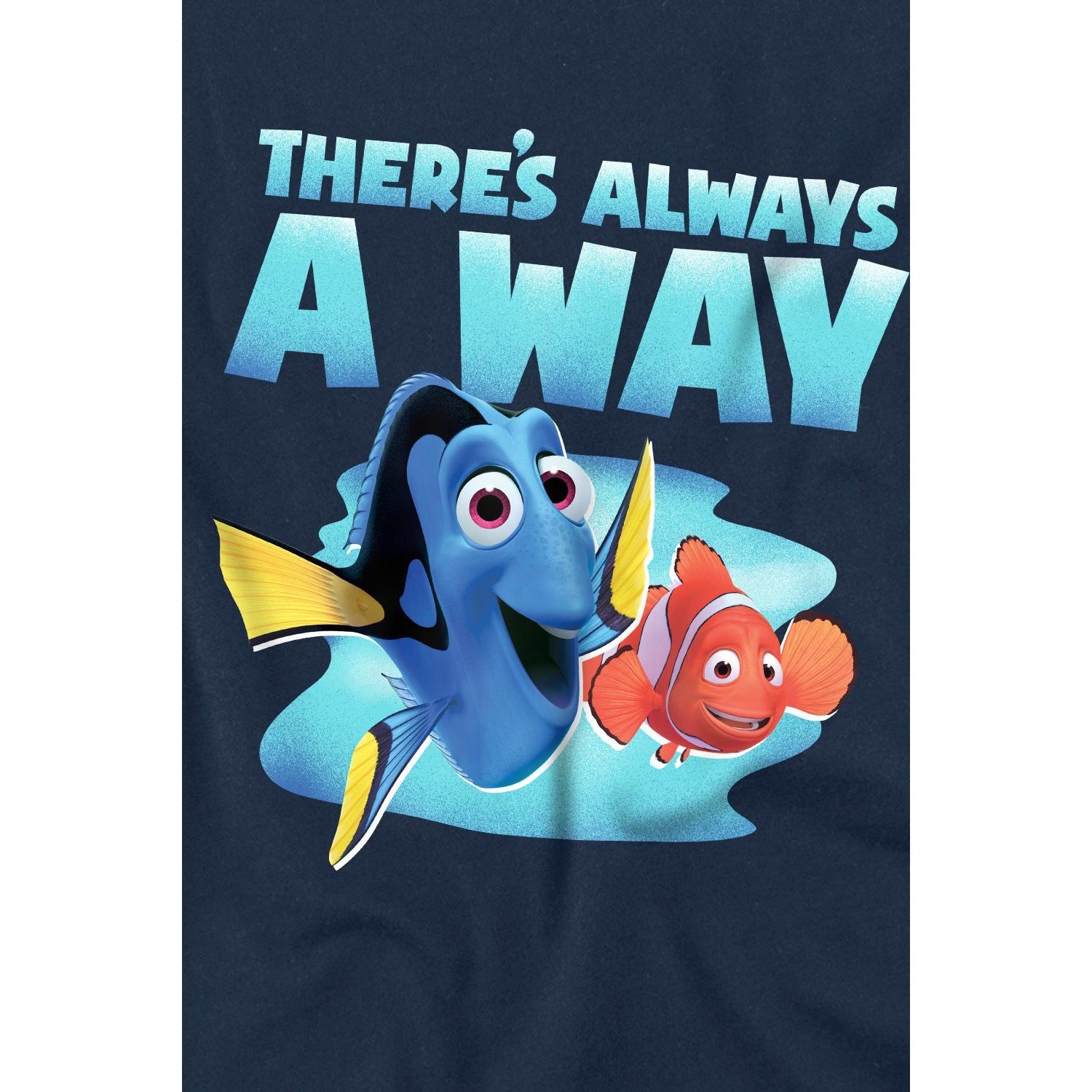 Navy - Back - Finding Nemo Childrens-Kids There´s Always A Way Dory Nemo T-Shirt