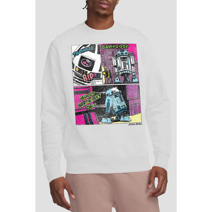 White - Back - Star Wars Unisex Adult To The Rescue R2-D2 Sweatshirt