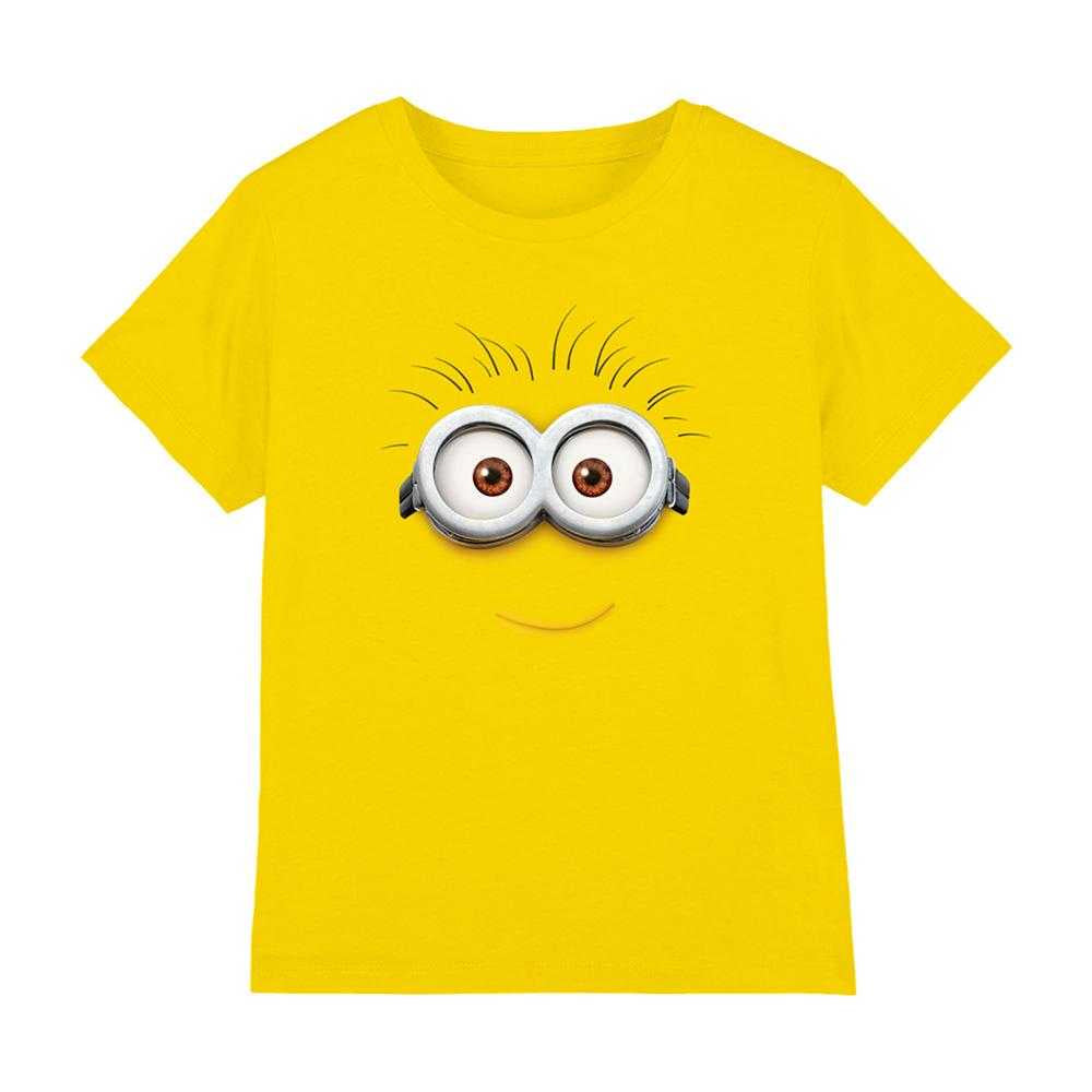 Yellow - Front - Minions Childrens-Kids Phil Face T-Shirt