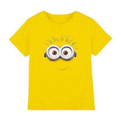 Yellow - Front - Minions Childrens-Kids Phil Face T-Shirt