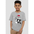 Sport Heather - Back - The Nightmare Before Christmas Childrens-Kids Jack Skellington T-Shirt