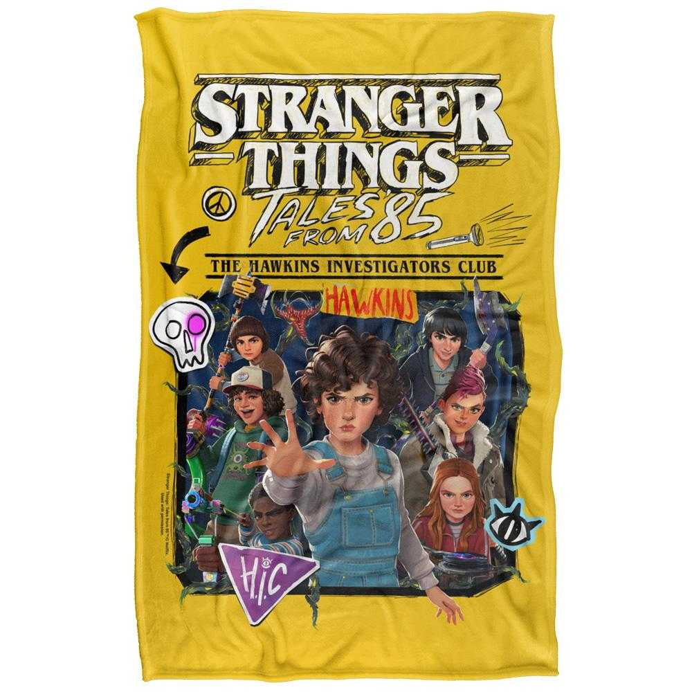 Multicoloured - Front - Stranger Things: Tales from ´85 Group Poster Soft Touch Blanket