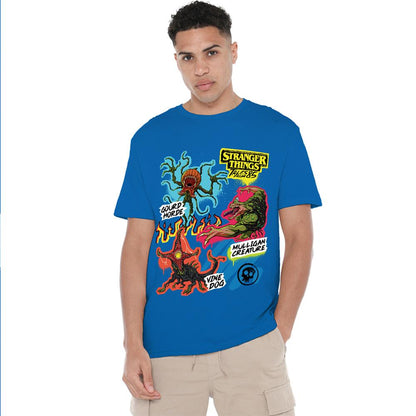 Royal Blue - Side - Stranger Things: Tales from ´85 Unisex Adult Monsters Scrapbook T-Shirt
