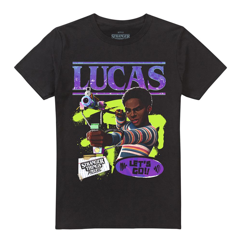 Black - Front - Stranger Things Unisex Adult Tales From ´85 Lucas T-Shirt