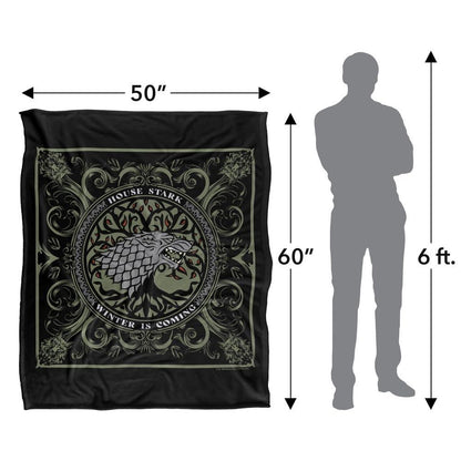 Multicoloured - Lifestyle - Game Of Thrones House Stark Polyester Soft Touch Blanket