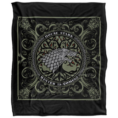 Multicoloured - Front - Game Of Thrones House Stark Polyester Soft Touch Blanket