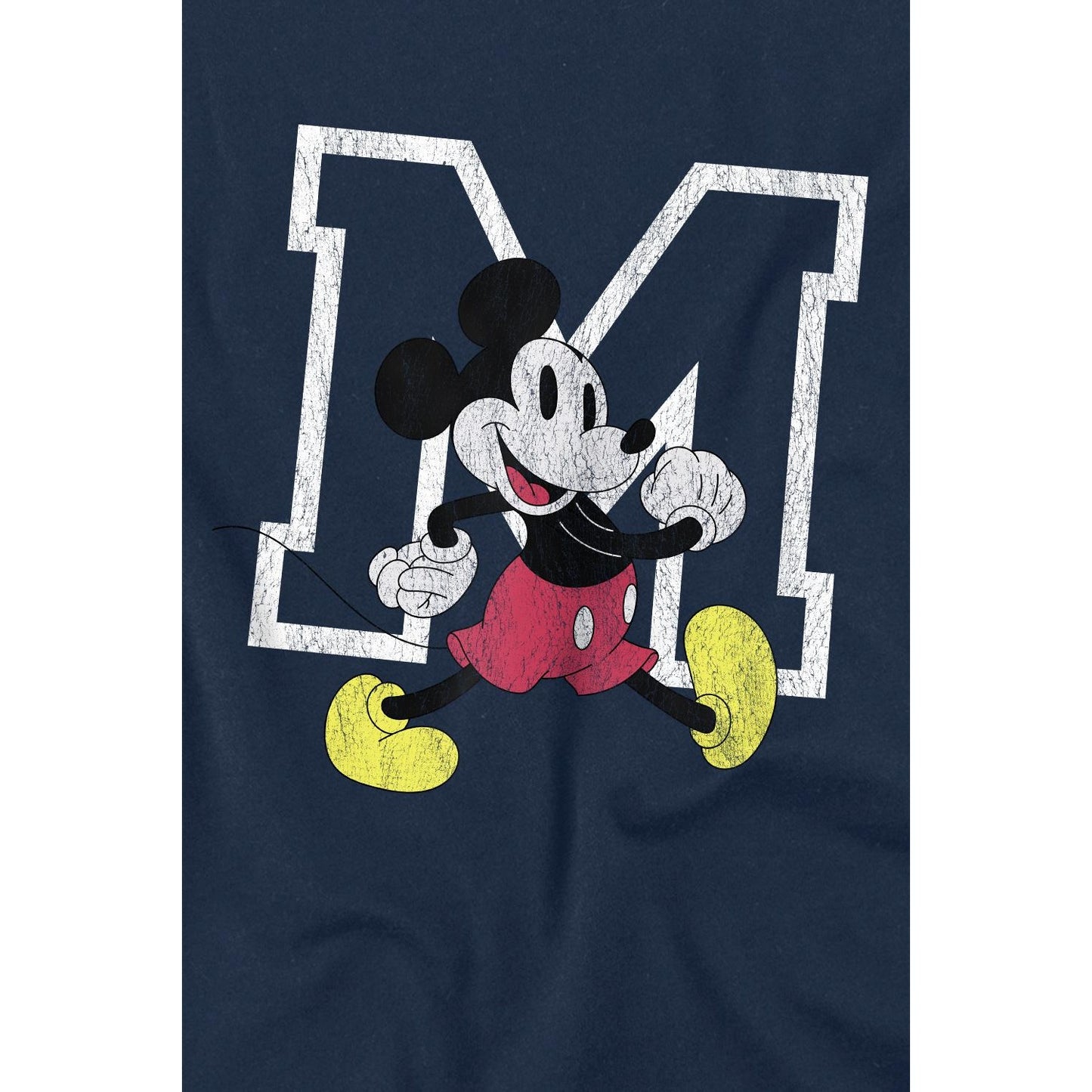 Navy - Side - Disney Childrens-Kids Mickey Mouse Classic Walk T-Shirt