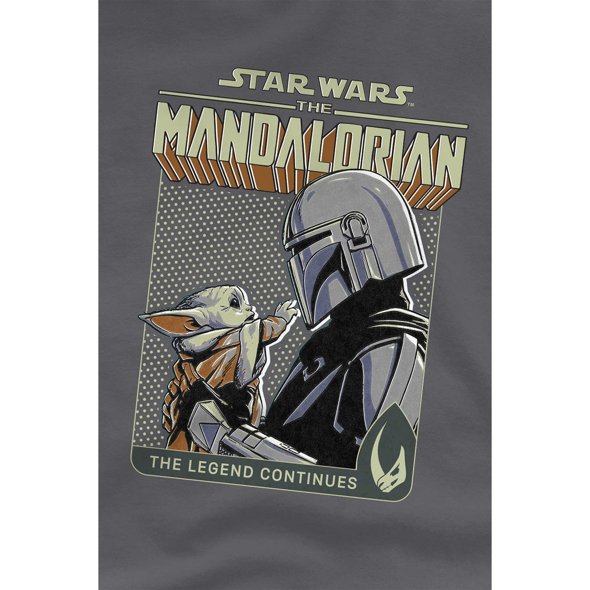 Charcoal - Lifestyle - Star Wars: The Mandalorian Mens Legend Continues Grogu T-Shirt