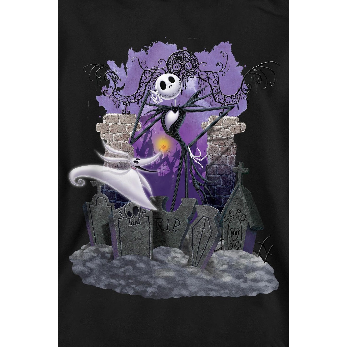 Black - Lifestyle - The Nightmare Before Christmas Unisex Adult Jack Skellington Grave Sweatshirt