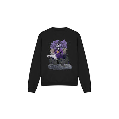 Black - Front - The Nightmare Before Christmas Unisex Adult Jack Skellington Grave Sweatshirt