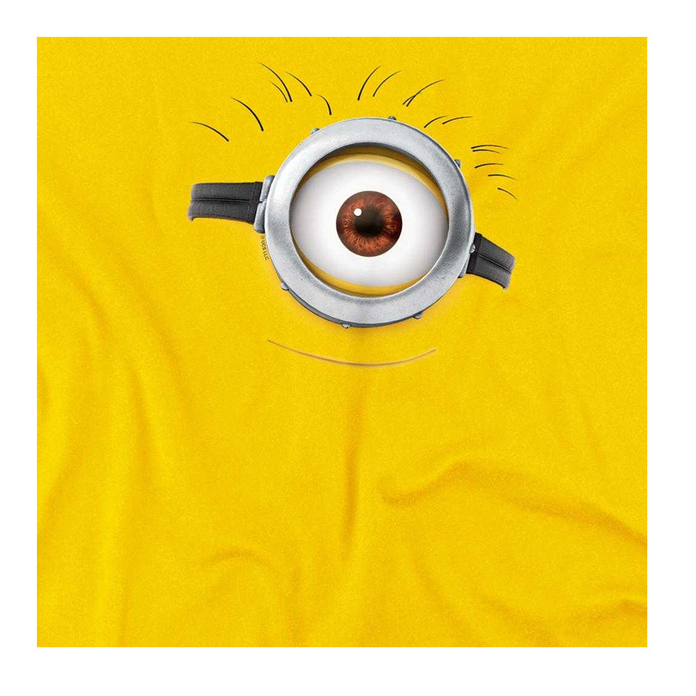Yellow - Side - Minions Childrens-Kids Carl Face T-Shirt
