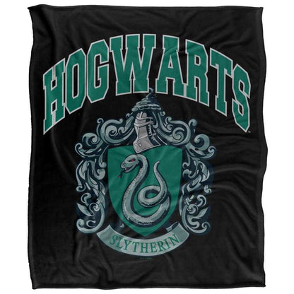 Multicoloured - Front - Harry Potter Hogwarts Slytherin Soft Touch Blanket