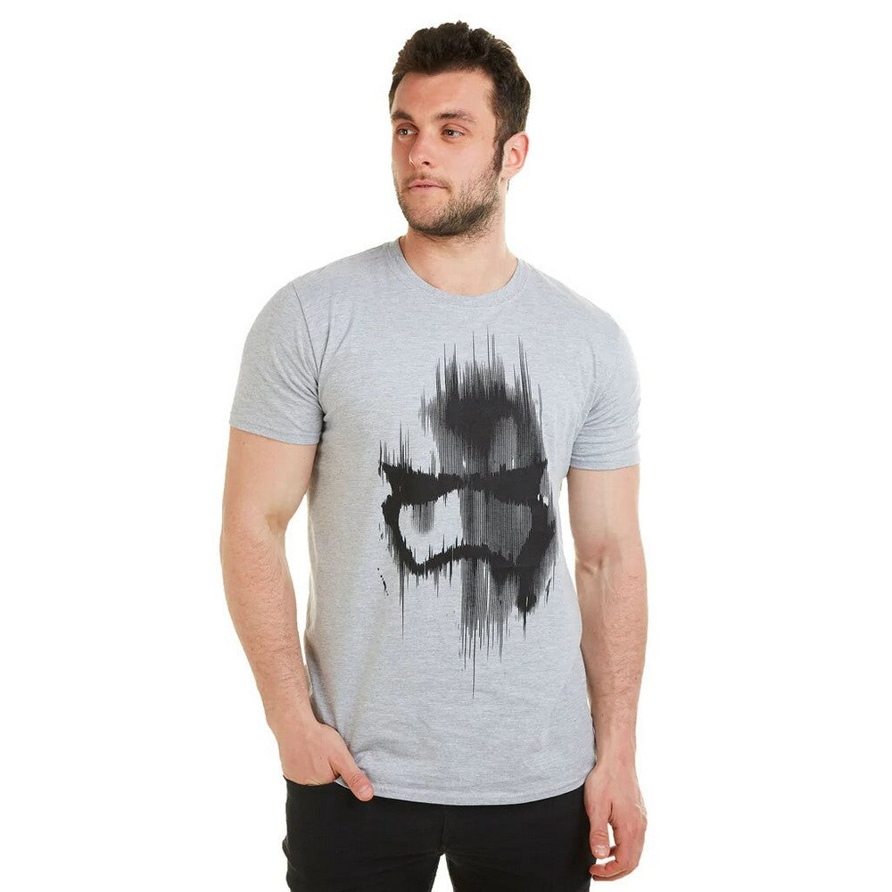 Grey Marl - Side - Star Wars Mens Trooper Mask T-Shirt