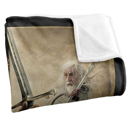 Multicoloured - Side - Lord Of The Rings Poster Soft Touch Blanket