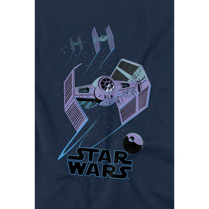 Navy - Back - Star Wars Childrens-Kids Death Star Defenders T-Shirt