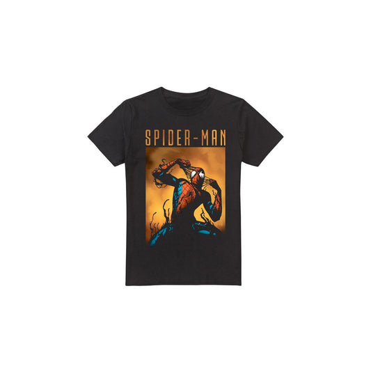 Black - Front - Spider-Man Mens Creeping Venom T-Shirt