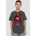 Charcoal - Back - Spider-Man Childrens-Kids Symbiote T-Shirt