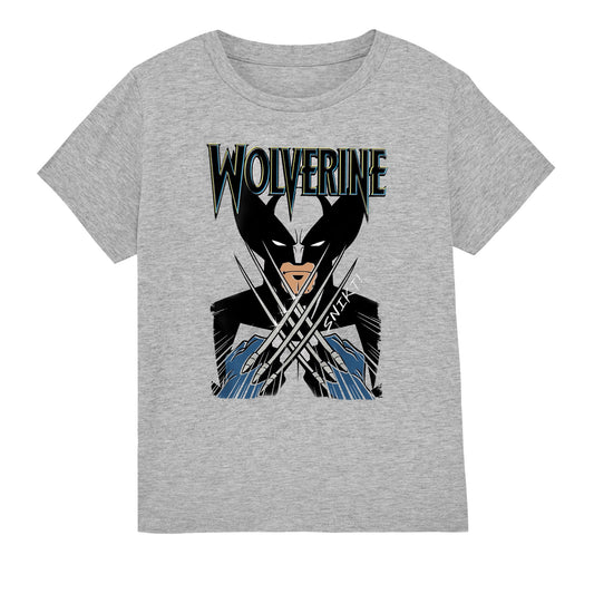 Sport Heather - Front - Marvel Childrens-Kids X-Men Wolverine Action Shot T-Shirt