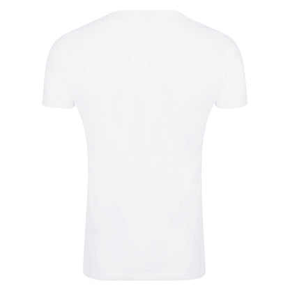 White-Blue-Red - Back - Jaws Mens Poster T-Shirt