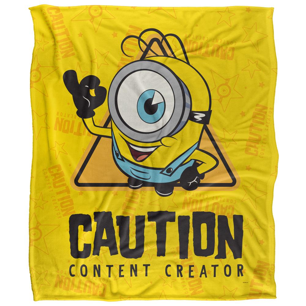 Yellow - Back - Minions James Caution Content Creator Blanket