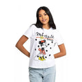 White - Lifestyle - Disney Womens-Ladies Minnie Mouse Scribble T-Shirt