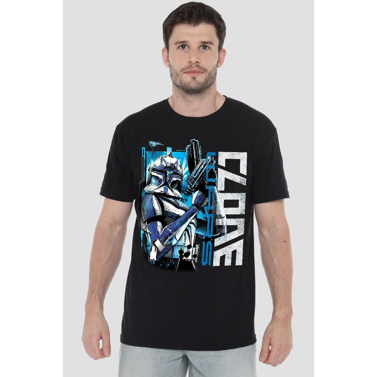 Black - Back - Star Wars Mens Clone Rex T-Shirt