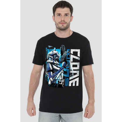 Black - Back - Star Wars Mens Clone Rex T-Shirt