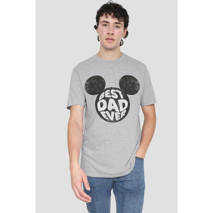 Sport Heather - Back - Disney Mens Best Dad Ever Mickey Mouse T-Shirt