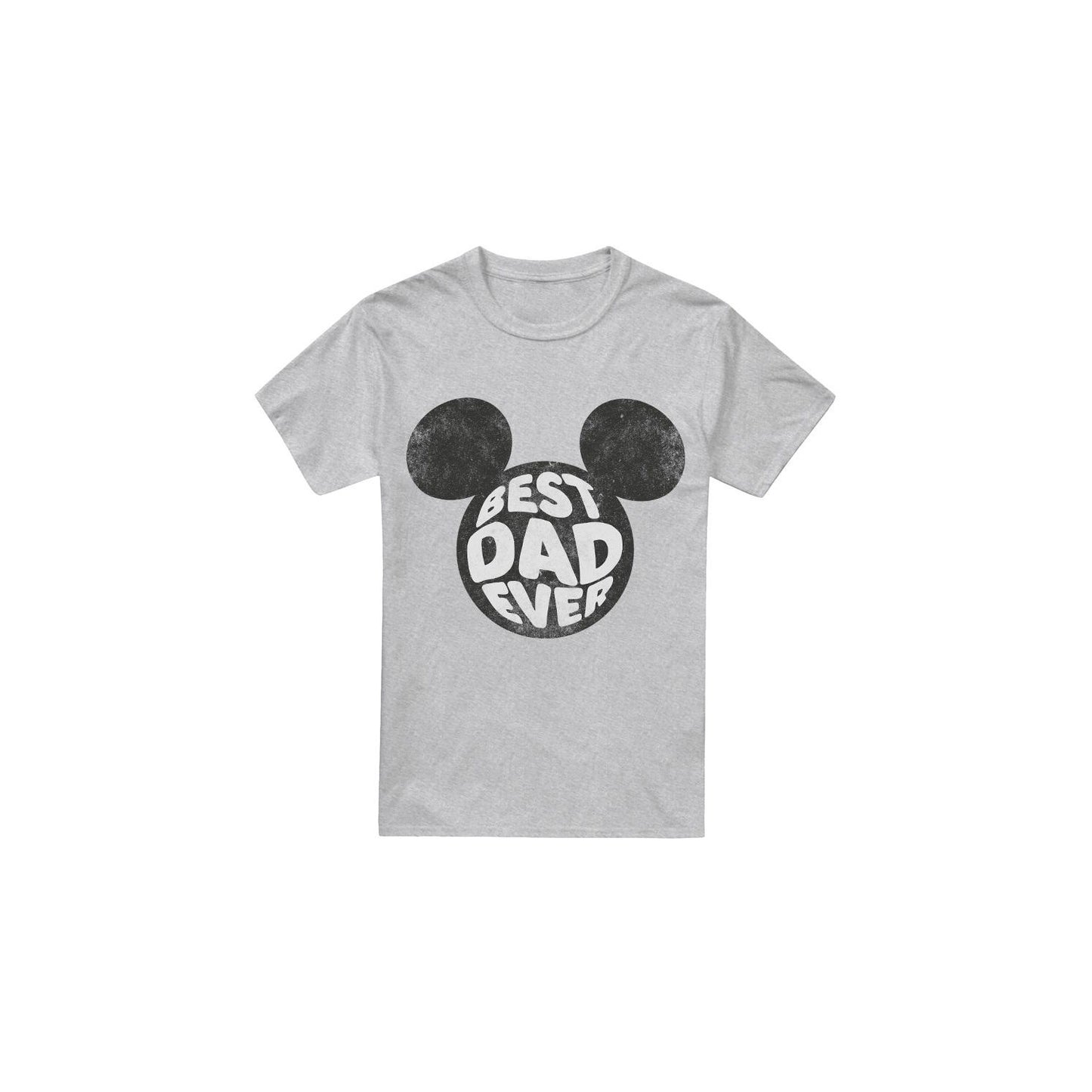 Sport Heather - Front - Disney Mens Best Dad Ever Mickey Mouse T-Shirt