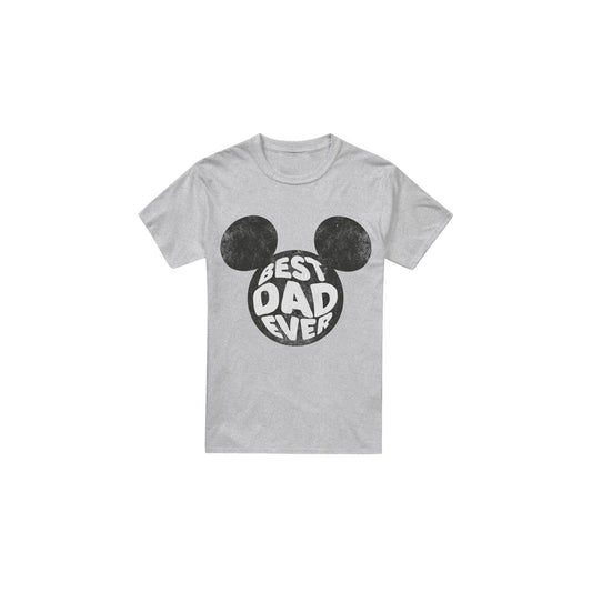 Sport Heather - Front - Disney Mens Best Dad Ever Mickey Mouse T-Shirt