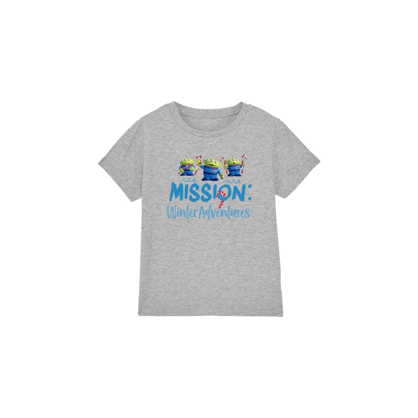 Sport Heather - Front - Toy Story Childrens-Kids Mission Winter Adventure Aliens At Christmas T-Shirt