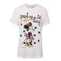 White - Front - Disney Womens-Ladies Minnie Mouse Scribble T-Shirt