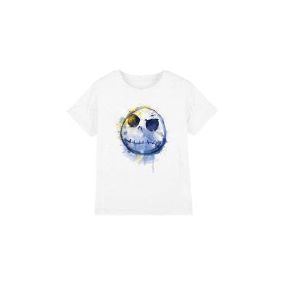 White - Front - The Nightmare Before Christmas Childrens-Kids Jack Skellington Painted T-Shirt