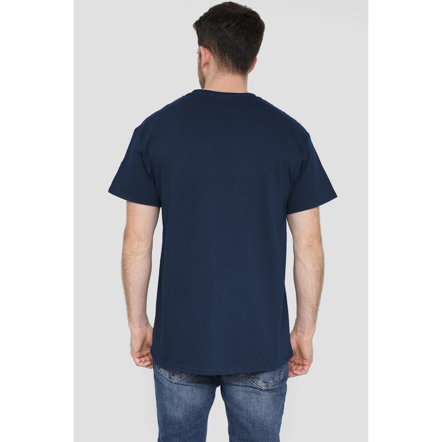 Navy - Side - Spider-Man Mens Wall Crawling T-Shirt