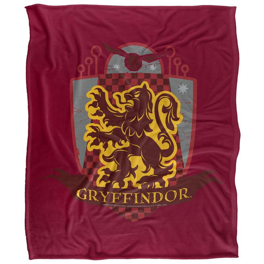 Red - Front - Harry Potter Gryffindor Crest Soft Touch Blanket