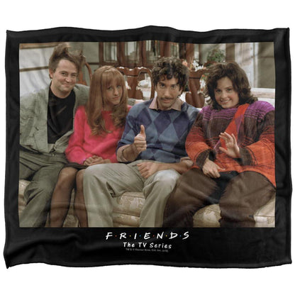Multicoloured - Front - Friends Throwback Soft Touch Blanket