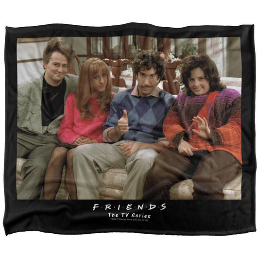 Multicoloured - Front - Friends Throwback Soft Touch Blanket