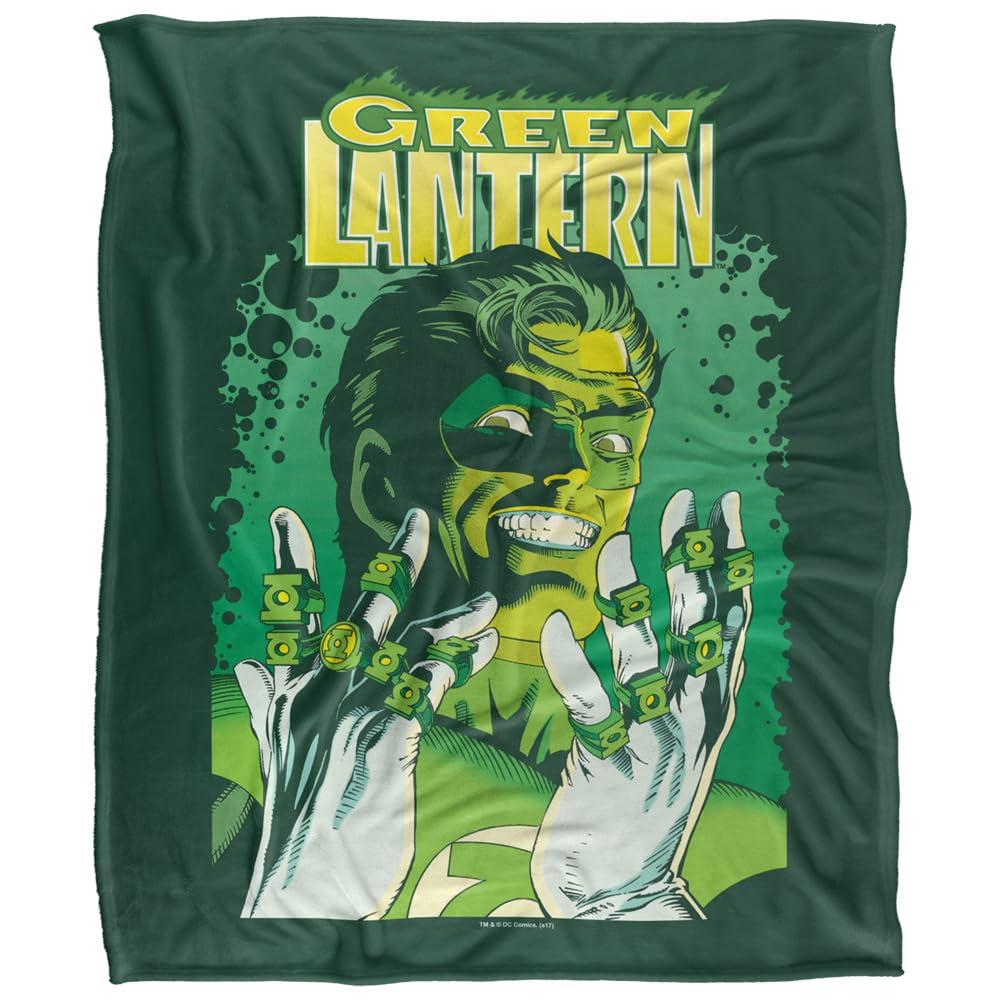 Multicoloured - Front - Justice League Green Lantern Soft Touch Blanket
