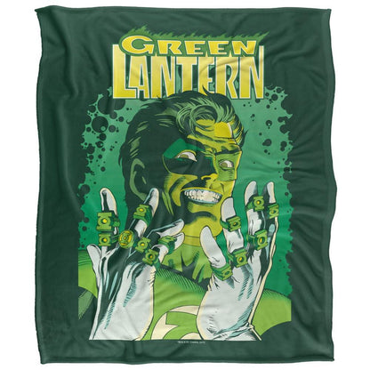 Multicoloured - Front - Justice League Green Lantern Soft Touch Blanket