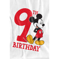 White - Lifestyle - Disney Childrens-Kids Mickey Mouse 9th Birthday T-Shirt