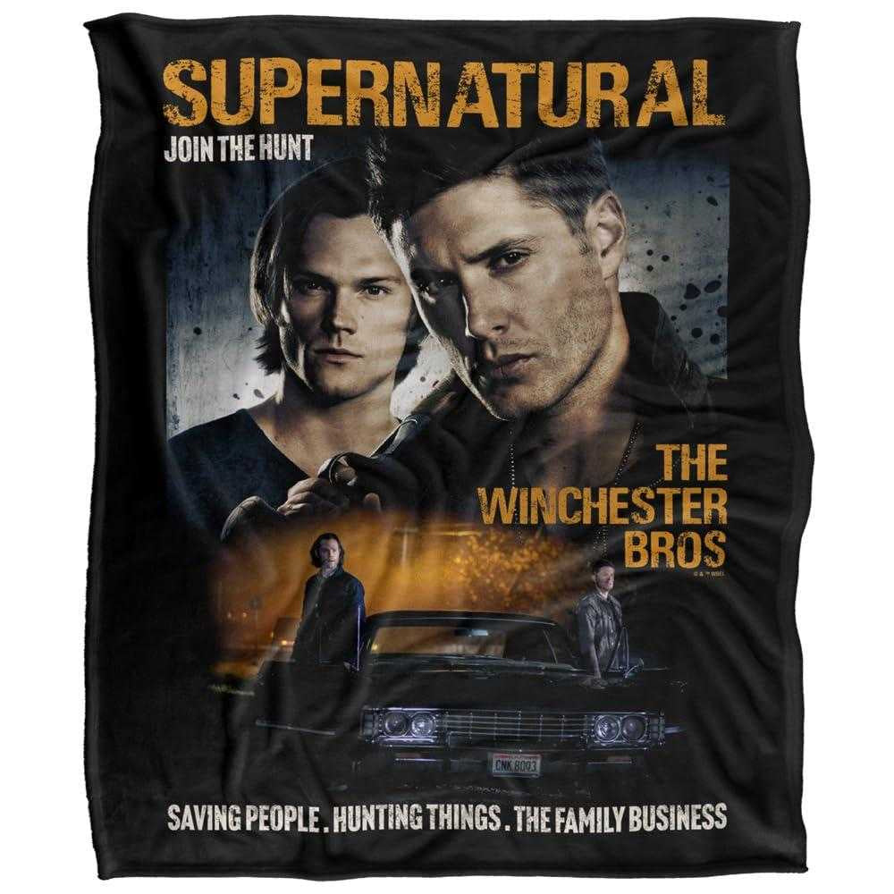 Multicoloured - Front - Supernatural Sam & Dean Poster Blanket