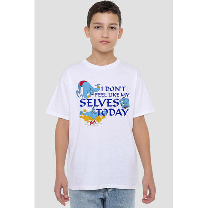 White - Back - Aladdin Childrens-Kids I Don´t Feel Like My Selves Today T-Shirt