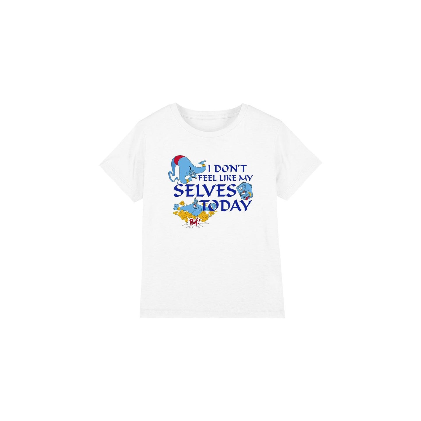 White - Front - Aladdin Childrens-Kids I Don´t Feel Like My Selves Today T-Shirt