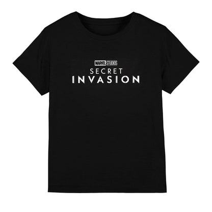 Black - Front - Marvel Childrens-Kids Secret Invasion Logo T-Shirt