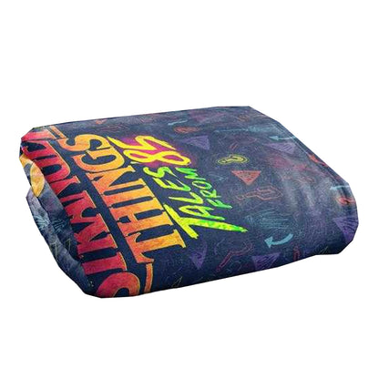 Multicoloured - Back - Stranger Things: Tales from ´85 Colour Logo Soft Touch Throw