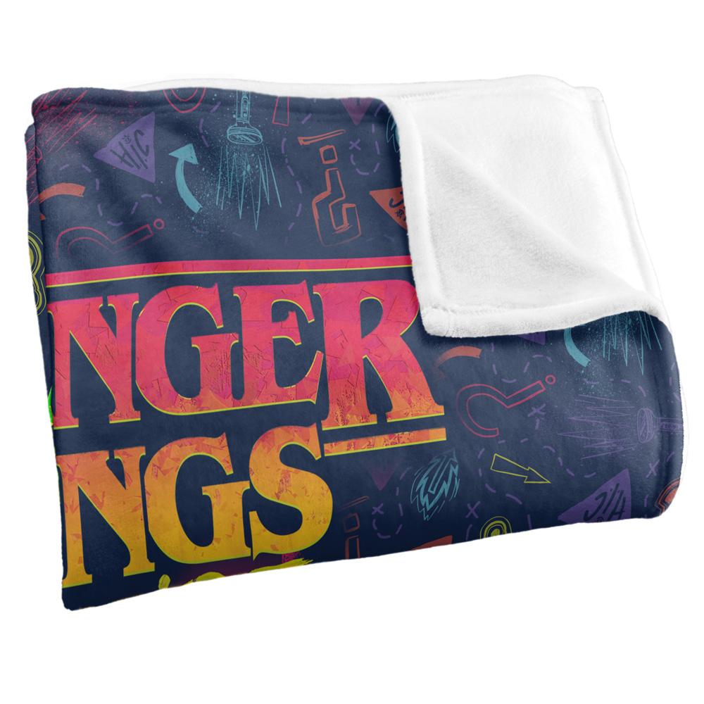Multicoloured - Side - Stranger Things: Tales from ´85 Colour Logo Soft Touch Throw